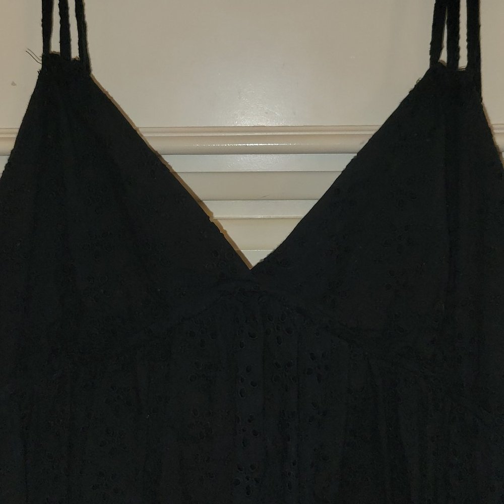 Black Floral Pattern Dress (Medium)